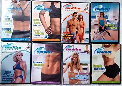 Lot Of 8 Malibu Pilates Chair Exercise Fitness Workout DVDs 7 NEW/1 VG FREE Ship • $24.95