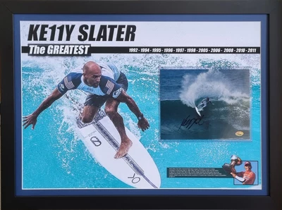$595 • Buy Kelly Slater 'The Greatest' Signed & Framed Photo Case (PSA DNA #J61335).