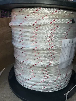 YALE ULS Double Braid Polyester Sail Rope 3/8  X 600' White/Red • $299