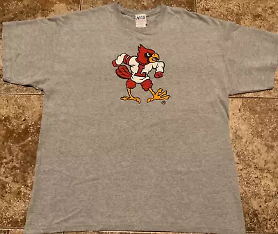 Vintage Louisville Cardinals College Mascot Graphic T-shirt ( Men Oversized Xl ) • $21.24