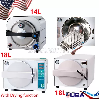 14L /18L Dental Autoclave Steam Sterilizer Medical Sterilization Lab Equipment • $469.20