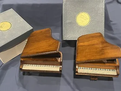 ⭐️ VTG 1:12   Lot Of 2 Dollhouse Miniature Shackman Grand Piano Music Box • $25