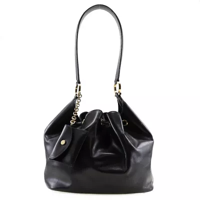 Salvatore Ferragamo 21-7658 Gancini One Belt Shoulder Bag Black Leather Women • $346.50