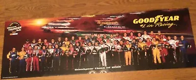 Vintage Goodyear 2001 Drivers NASCAR Poster 11  X 34  Goodyear #1 In Racing • $16.99
