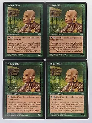 Village Elder Mtg Mirage Green (4 Cards) L2 - Fast Shipping • $2.19