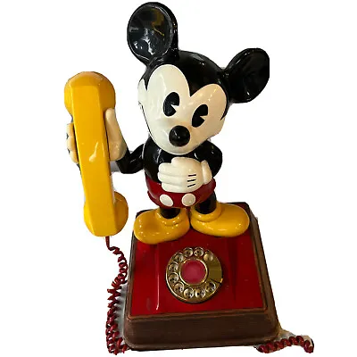 Vintage Mickey Mouse Rotary Telephone 15” Tall • $128.99