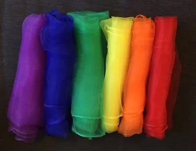 Sensory Scarves Rainbow Juggling Fashion Dance Gymnastics Ballet Floaty Mix Lot • £4.10