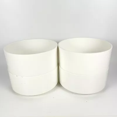 4 Mid Century Mod Vintage HELLER Massimo Vignelli 5” Cereal Soup Bowls MCM White • $40