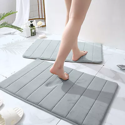 Memory Foam Bath Mat Ultra Soft Bathroom Mat Extra Water Absorbent Mats Non Slip • $6.99