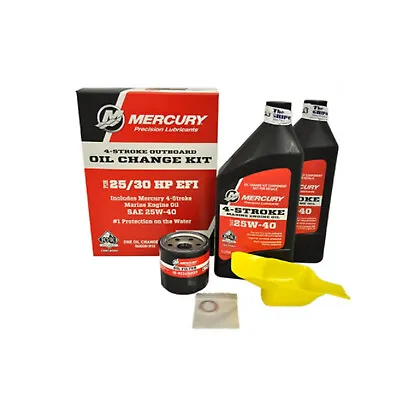 Mercury OEM Four Stroke EFI Oil & Filter Change Kit 25hp 30hp 8M0081915 • $49.98