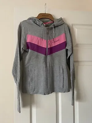 LE COQ SPORTIF Womens Sports Grey Full Zip Hoodie Size UK 8 Used • £5.50