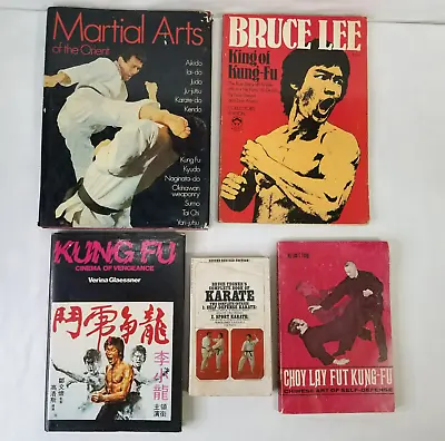 $54.50 • Buy Vintage Karate Books Lot Of 5 Martial Arts Kung Fu Movies Handbooks Guides MMA