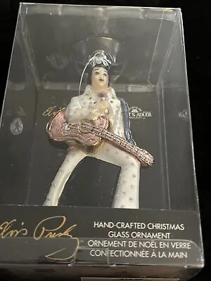 Elvis Presley With￼ Guitar Kurt Adler￼ Blown Glass Ornament ￼NWT • $16.99