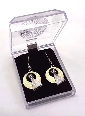 Pair Of Star Trek Vulcan IDIC 1  Medallion Earrings- Pierced Ears In Deluxe Box • $39.99