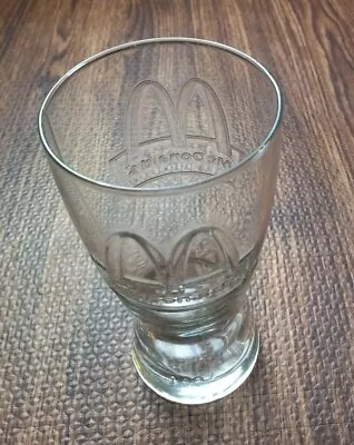 McDonalds 1992 Drinking Glass Clear Raised Arches Vintage 12oz • $8