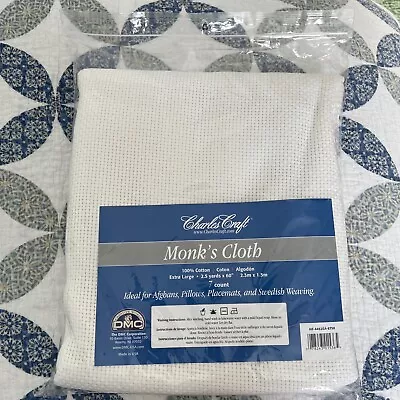 DMC Charles Craft Monk's Cloth Aida Extra Large 7 Count 60  X 2.5yd White NIP • $42