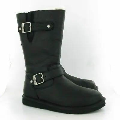 Ugg® Australia Kensington 5678 Black Leather Boots Uk 5.5 Eur 38 Usa 7 Rrp £240 • £99.99