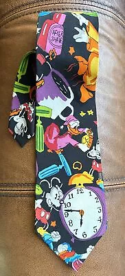 Disney Mickey Mouse Necktie Silk Balancine The Tie Works Band Morning Sleep • $4