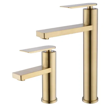 Solid Brass Bathroom Basin Mixer Taps Sink Faucet Single Lever Deck Mounted Tap  • £40