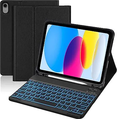 Smart IPad Case Cover With Backlit Keyboard For IPad 10th Generation 10.9  2022 • £25.99