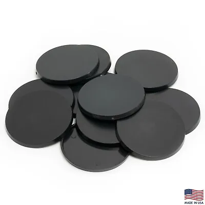 Pack Of 12 60 Mm Plastic Round Bases Miniature Wargames Table Top Gaming • $8.97