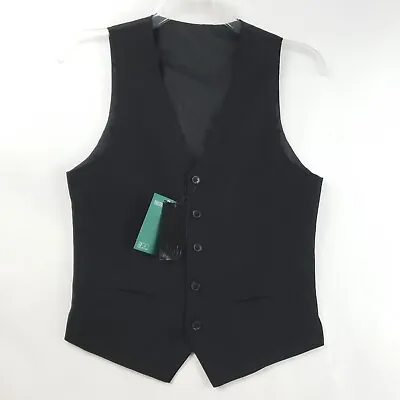 NEW H&M Conscious Vest Waistcoat Mens 36R Polyester Stretch Classic Button-Front • $23.45