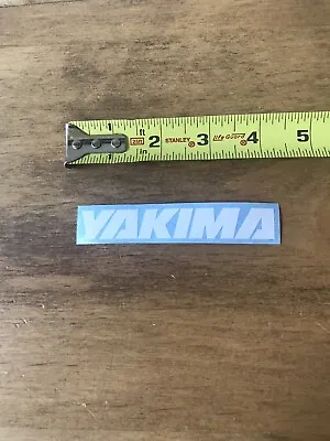 Yakima White Logo Sticker/ Decal Roof Rack Bike Ski Skiing Kayak  Approx 4” • $5