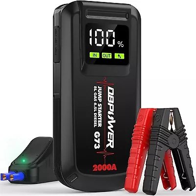 DBPOWER 2000A 12000mAh Car Jump Starter Booster Jumper Box Power Bank Battery US • $53.99