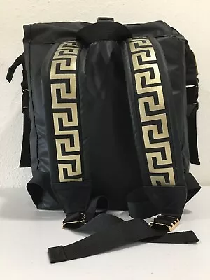 Versace Rider Black Backpack Convertible Crossbody Shoulder Bag DAMAGED • $75