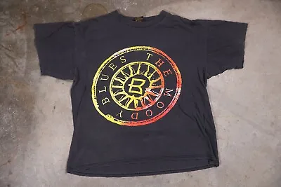 The Moody Blues T-Shirt Size XL Black 90s Vintage Single Stitch Boxy • $25
