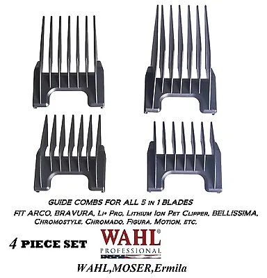 Wahl 5 In 1 Blade Attachment Guide COMB SET For ACADEMYGENIOBELLISSIMABeretto • $32.81