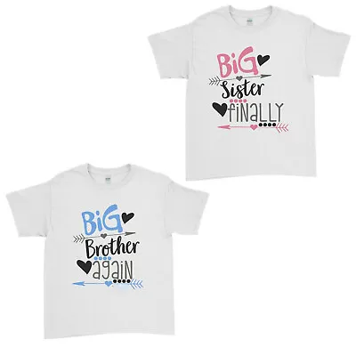 £11.99 • Buy Big Brother Again Big Brother Finally Big Sister Finally Kids T-shirt Gift Idea