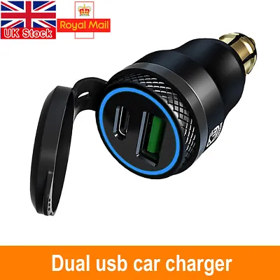 £12.88 • Buy UK For BMW R1200GS Triumph Tiger 800 XC Hella DIN To Dual USB Motorcycle Charger
