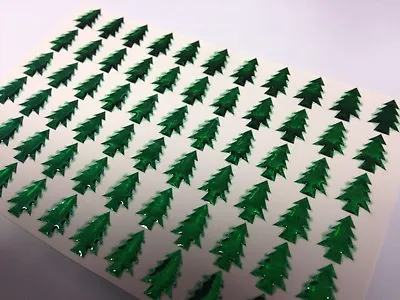 £2.99 • Buy 130 X Self Adhesive Green Christmas Trees Gems Stickers Card Craft 7mm X 12mm