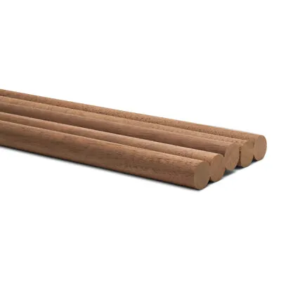 Walnut Wood Dowel Rods 1/2” X 36” Unfinished Sticks For Crafts/DIY | Woodpeckers • $109.99