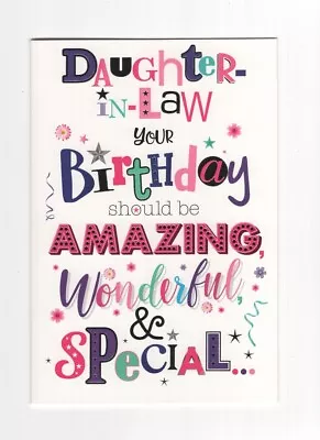 DAUGHTER-IN-LAW BIRTHDAY CARD With Foil Finish By Simon Elvin Daughter In Law • £1.99