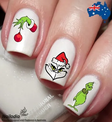 $4.59 • Buy The Grinch Christmas Xmas Nail Art Decal Sticker Water Transfer Slider