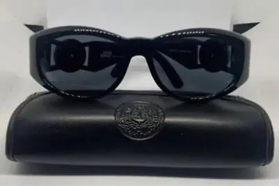 GIANNI VERSACE Classic Medusa Logo Sunglasses Black MOD 424 COL 852 BK • $294.02