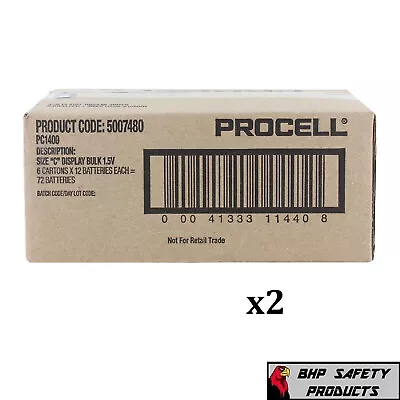 C Duracell Procell Professional Alkaline Batteries (144 Pack/ 144 Batteries) • $145