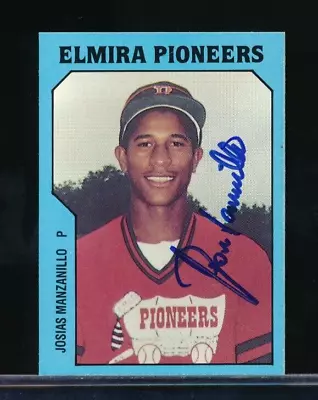 1985 TCMA Elmira Pioneers Josias Manzanillo #937 Signed Auto Autograph Tough • $12