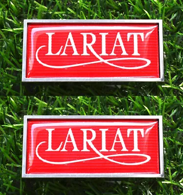 2pcs LARIAT For 1980-1986 Truck F100 F250 Cab Side Emblems EOTZ-1050398-C Chrome • $33.99