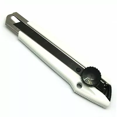 NT Cutter Heavy Duty Thick Black Blade Knife 18mm L-Type MNCR-L1 White Japan • $13.98