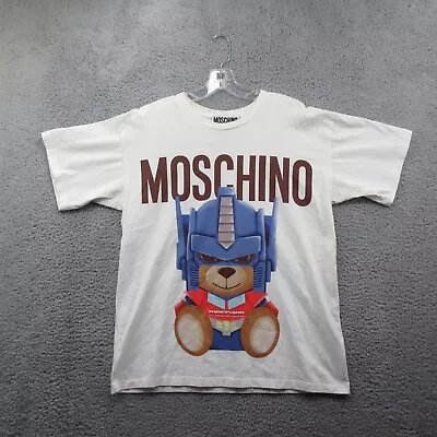 Moschino Couture T Shirt Jeremy Scott Transformer Teddy White • $42.99