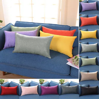 Plain Colourful Velvet Soft Cushion Cover Throw Pillow Case Waist Home Decor NEW • $4.79
