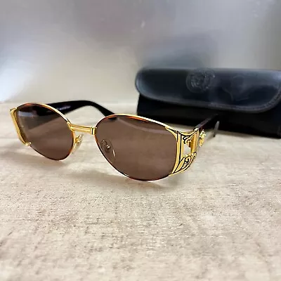 GIANNI VERSACE MOD S63 Col 14L Gold Vintage Sunglasses Great Con! Super Rare!! • $198