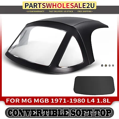 Convertible Soft Top W/ 3 Plastic Windows For MG MGB 1971-1980 L4 1.8L WC540NZ6 • $259.99