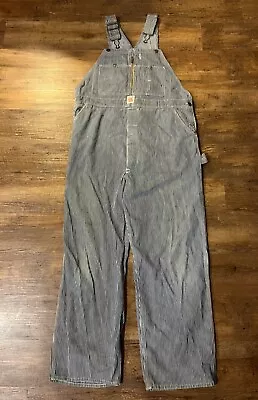 VINTAGE 50s HEADLIGHT HICKORY STRIPE RAILROAD OVERALLS • $100