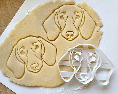 Dachshund Cookie Cutter Dog Face Cutter Fondant Cutter With Stamp Animal • £11.57