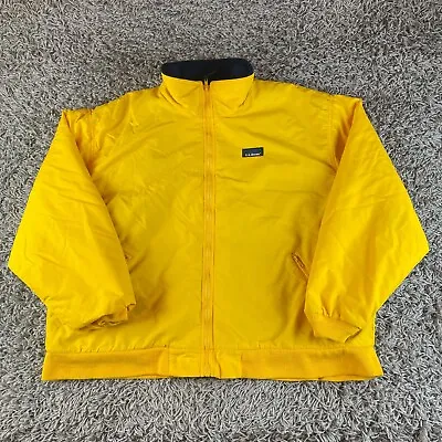 Vintage 80s L.L. Bean Jacket Mens Extra Large XL Warm Up Yellow Made In USA Logo • $27.20