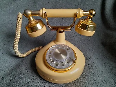 Vintage Western Electric Telephone Rotary Dial Desktop Cream French Princess  • $29